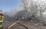 Попадание боеприпаса вызвало пожар в Соломенском районе: двое погибших
