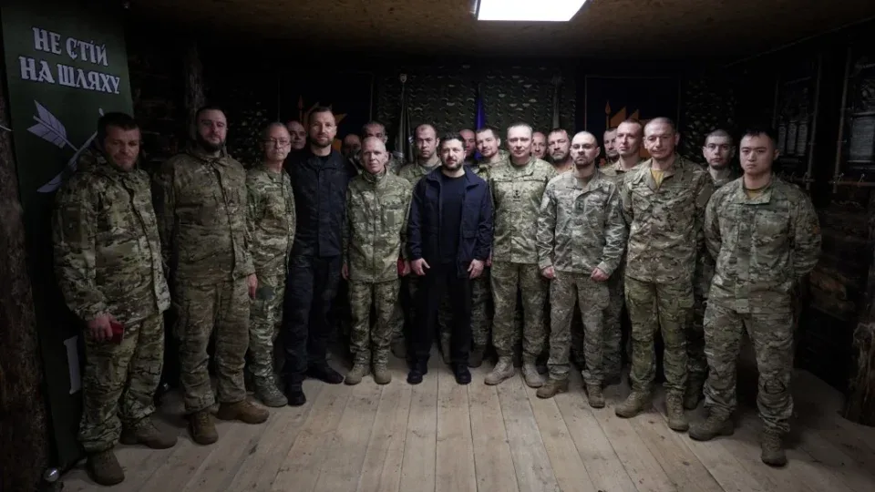 Володимир Зеленський, Михайло Драпатий та Євгеній Хмара приїхали на Лиманський напрямок 
