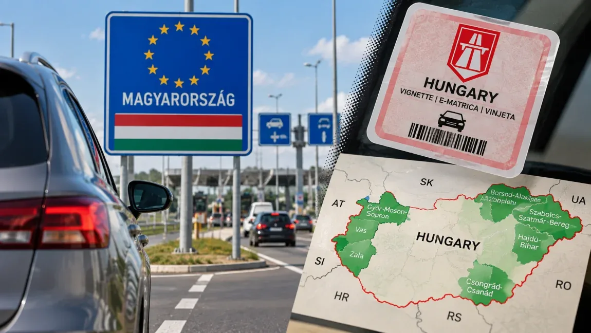 Регіональна віньєтка Угорщини для поїздок у прикордонні комітати