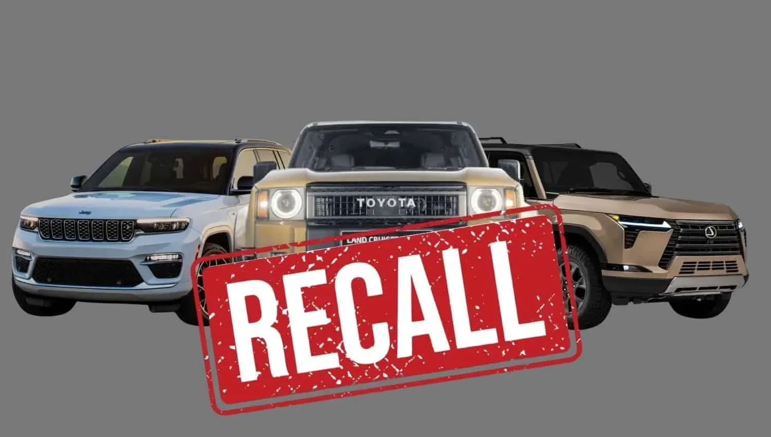 Toyota, Lexus, Jeep, Volkswagen та Audi відкликають авто через ризики для безпеки