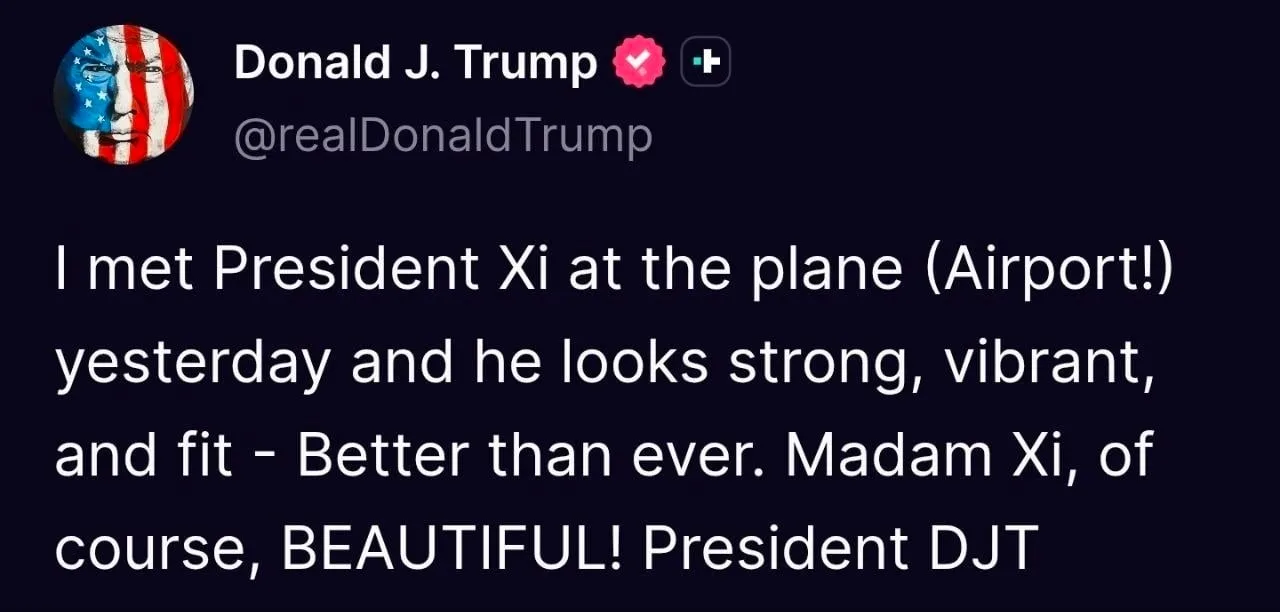 Трамп одним словом описал жену Си Цзиньпина Трамп одним словом описав дружину Сі Цзіньпіна