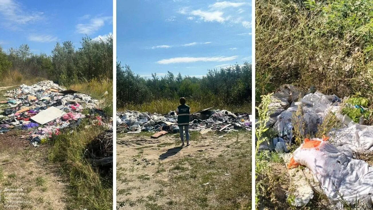 У Чернігові виявили чотири несанкціоновані сміттєзвалища поблизу озера «Земснаряд»