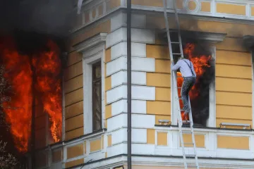 Удар по академії наук у центрі Києва: загинула людина, троє постраждалих