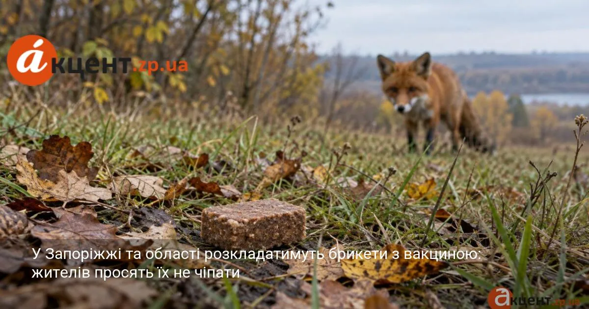 У Запоріжжі та області розкладатимуть брикети з вакциною: жителів просять їх не чіпати
