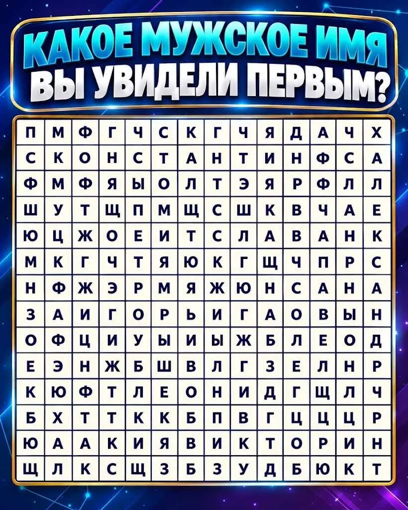 Какое мужское имя вы заметили раньше остальных