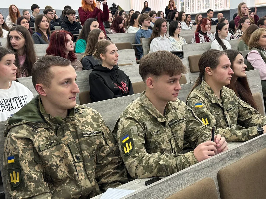 Студенти військової кафедри на Радіодиктанті 2026 року у КНУВС.