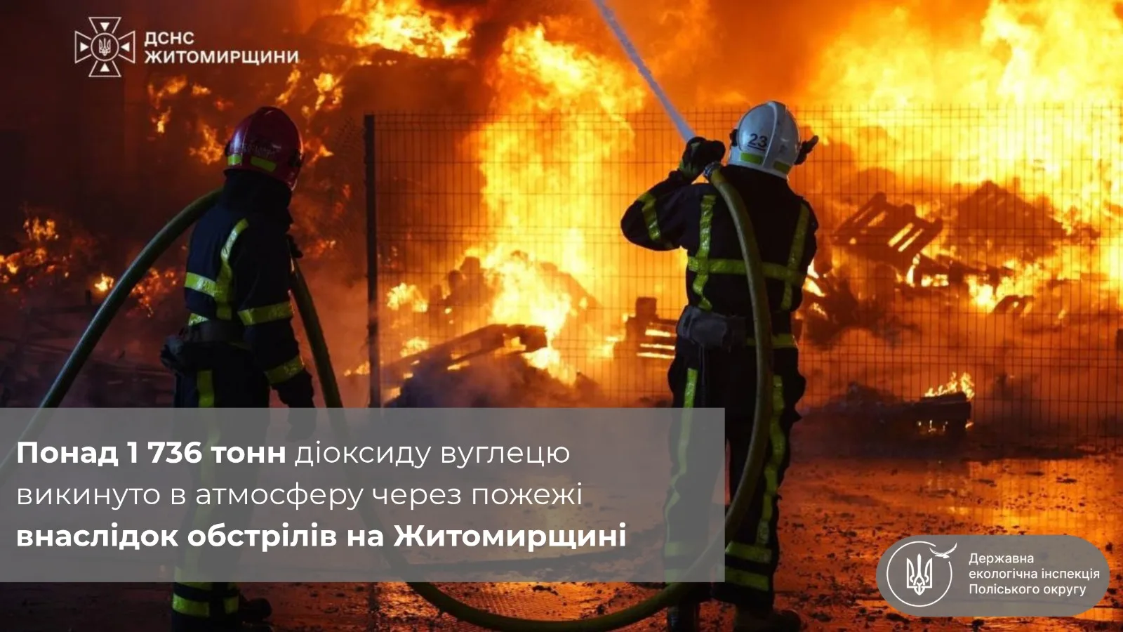 Вересневі атаки випалили понад 1700 тонн вуглецю над Житомирщиною