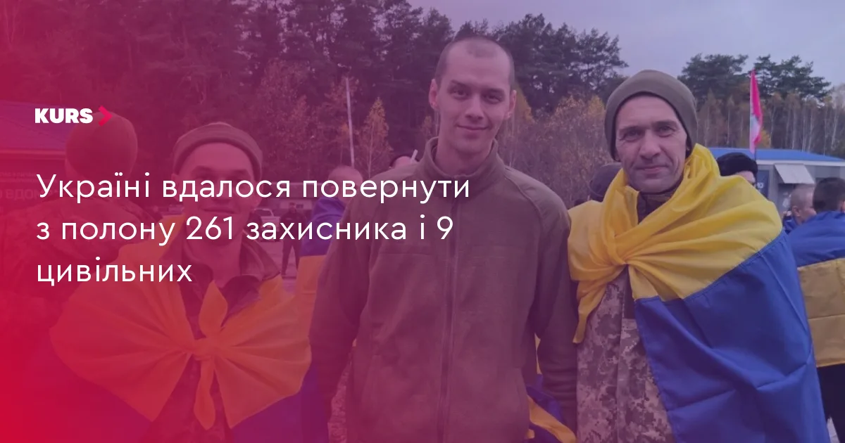 Україні вдалося повернути з полону 261 захисника і 9 цивільних