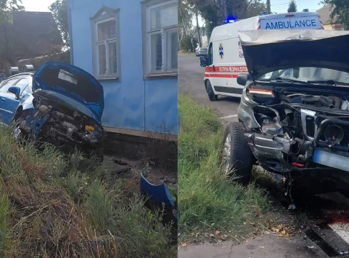 На перехресті в Сумах зіткнулися два легковики: травмувалися двоє людей