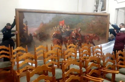 Повернення картини Альфонса Жаби «На пожежу» до Миколаївського художнього музею імені В. В. Верещагіна
