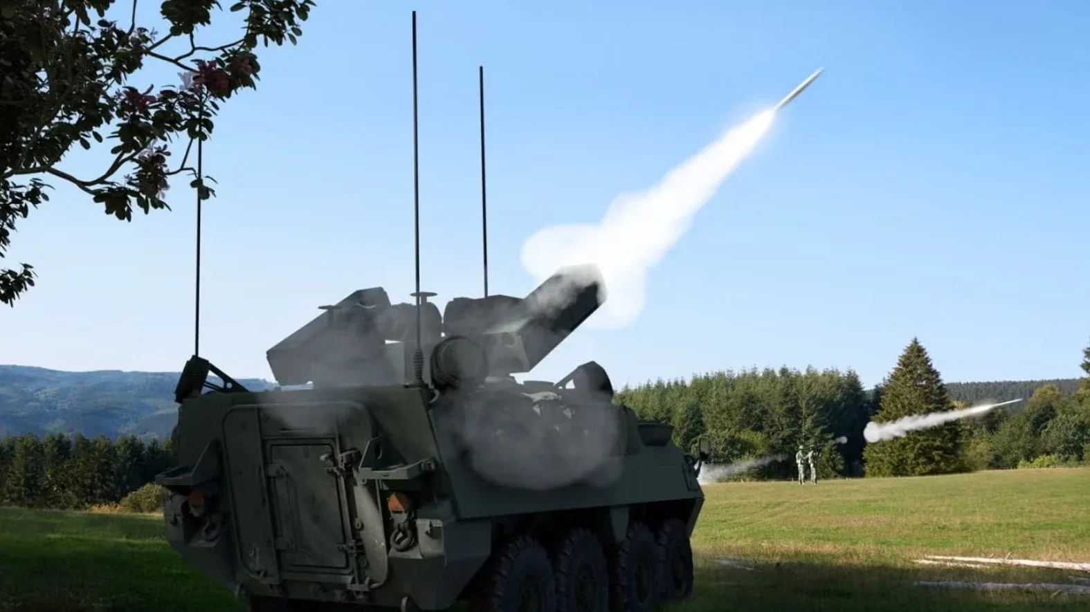 Тестові пуски нового переносного зенітного ракетного комплексу&nbsp;— Next Generation Short Range Interceptor (NGSRI). Візуалізація Raytheon