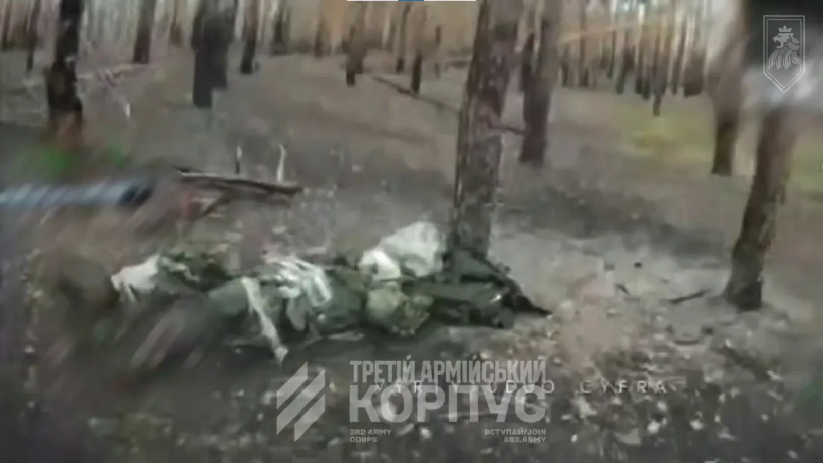 Окупант з пакетом на голові лежить під деревом