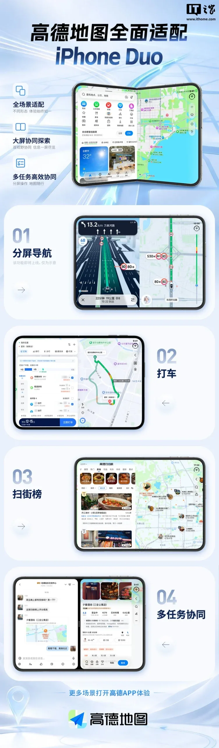 Gaode Maps адаптує iPhone Duo: вперше розділить екран навігації