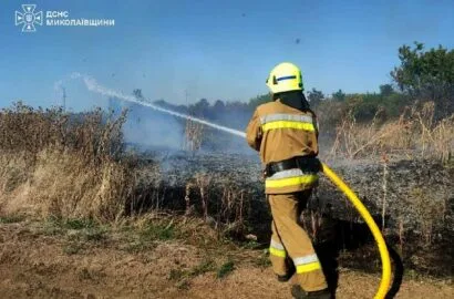 Ліквідація пожеж сухої трави, чагарників і сміття на Миколаївщині