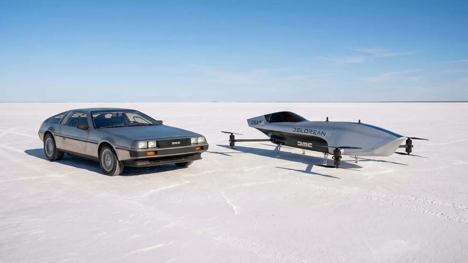 DeLorean взлетит в небо: легендарный бренд готовит электрические летающие авто для гонок