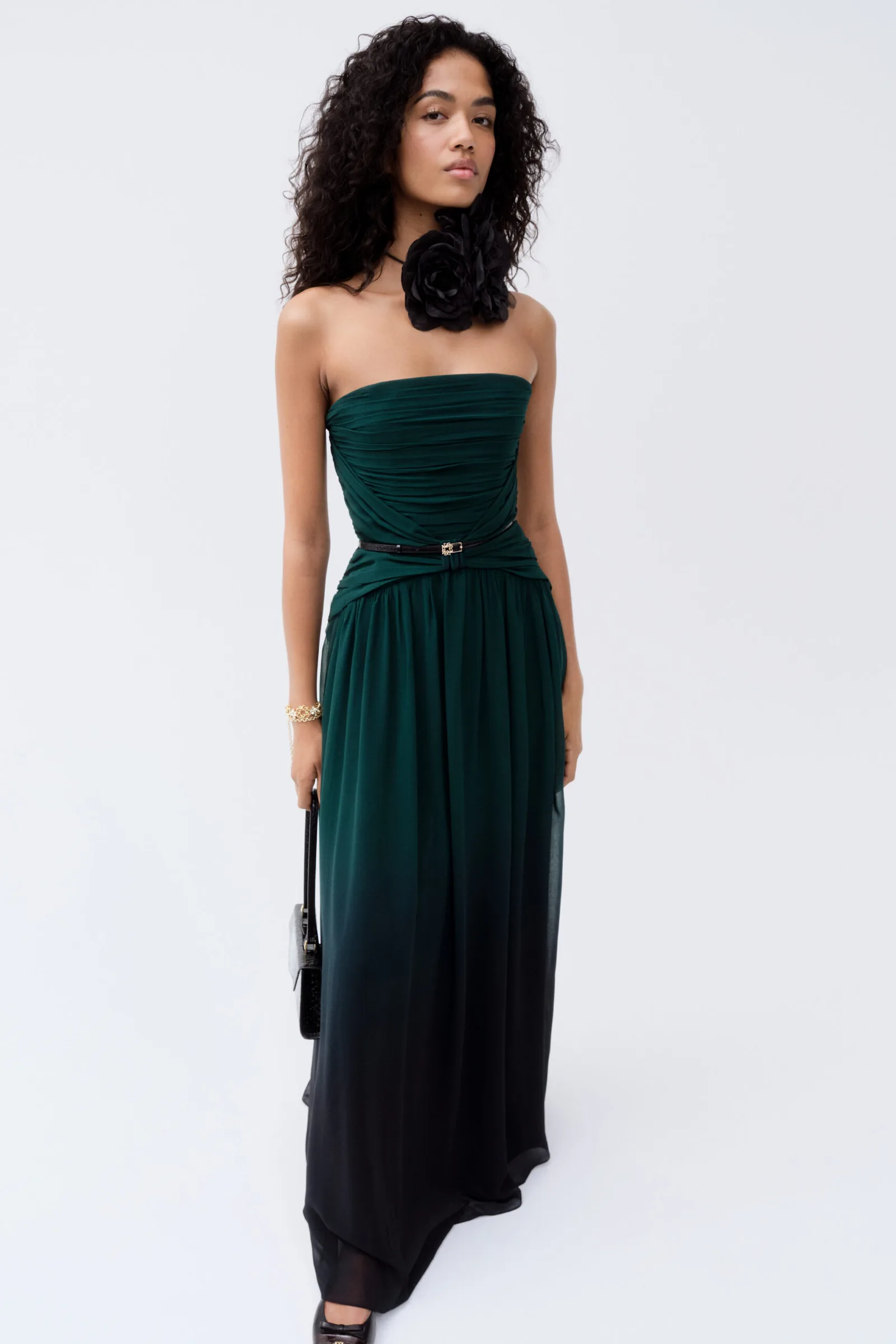 зелена сукня H&M x Elie Saab