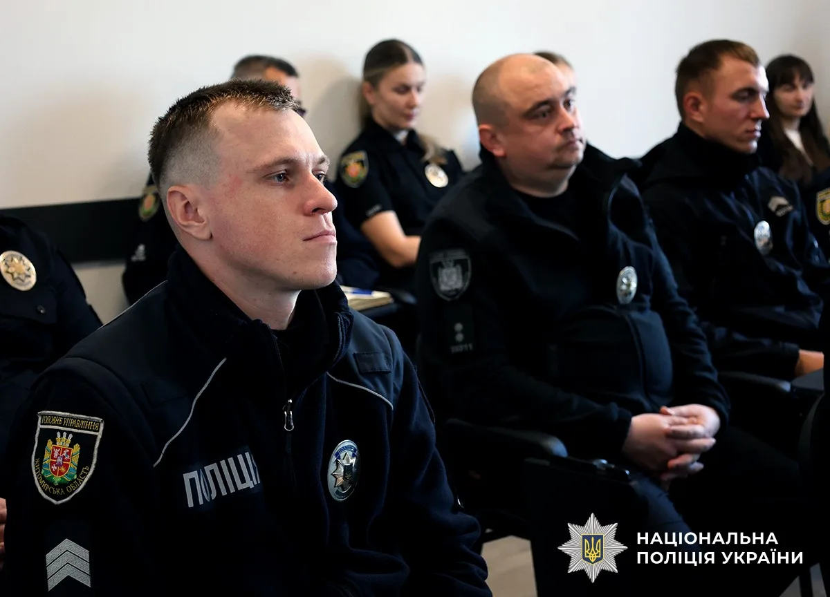 Начальник ГУНП Житомирщини Олександр Ковтун під час офіційної наради