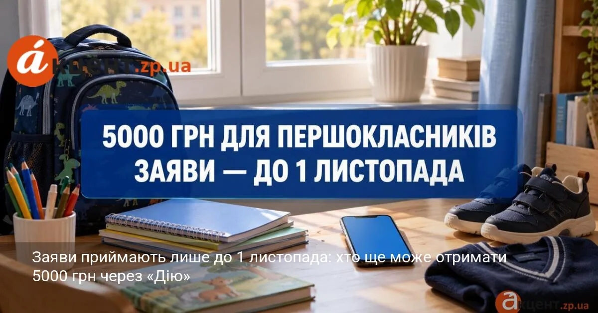 Заяви приймають лише до 1 листопада: хто ще може отримати 5000 грн через «Дію»