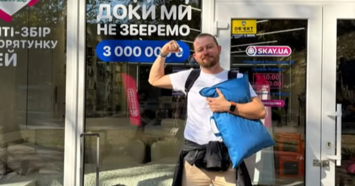 3,3 млн грн за 34 дні: в Одесі підприємець понад місяць жив у вітрині магазину заради порятунку дитячих життів