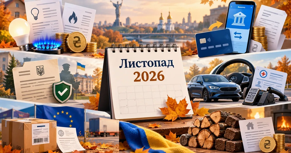 Що зміниться для українців у листопаді 2026 року