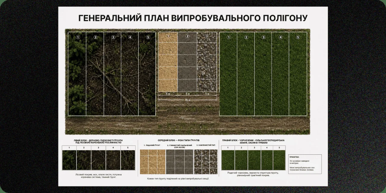 Генеральний план випробувального полігону Minesight Innovation Challenge