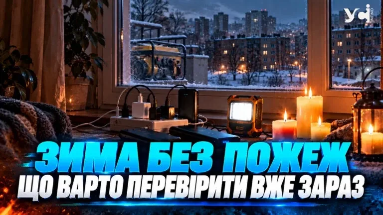 ДСНС Одещини дає поради з безпеки при генераторах, печах і свічках в Одесі через ризик пожеж і чадного газу