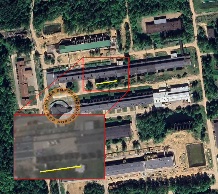Спутниковый снимок Краснозаводского химзавода в РФ