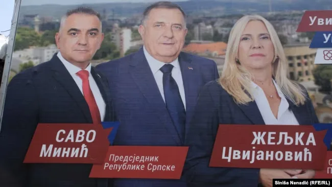 Передвиборчі білборди із зображенням Мілорада Додіка. Фото: "Радіо Свобода"