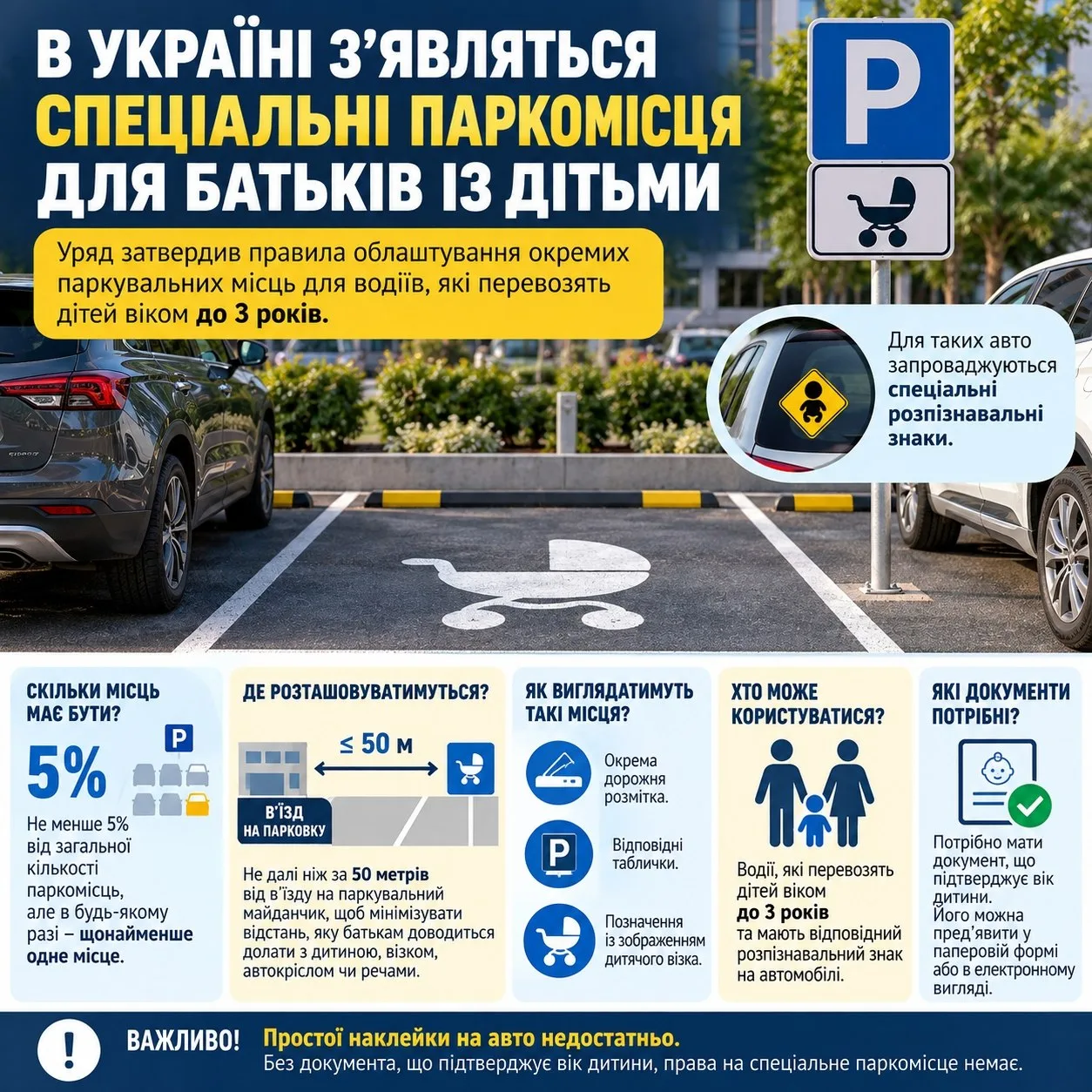 Паркомісця для батьків із дітьми з’являться на парковках Одеси