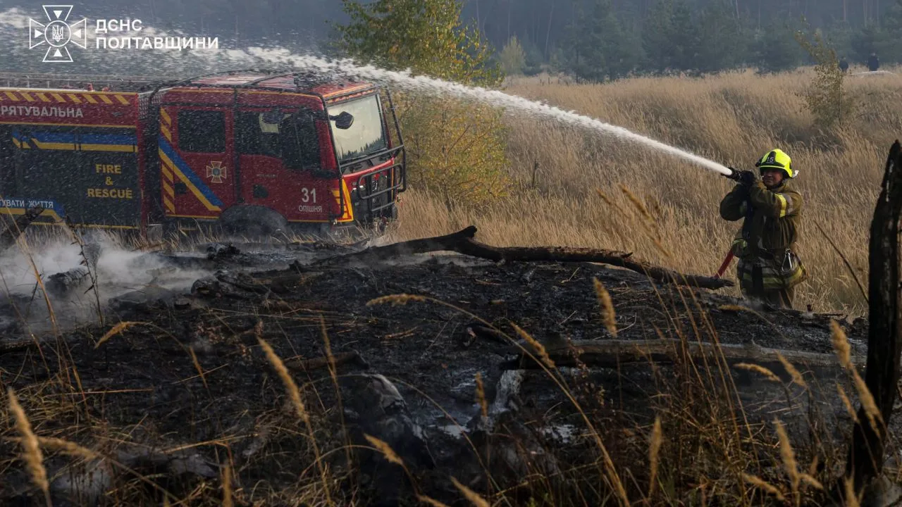 У Полтавському районі ліквідували пожежу в лісі площею 3 гектари