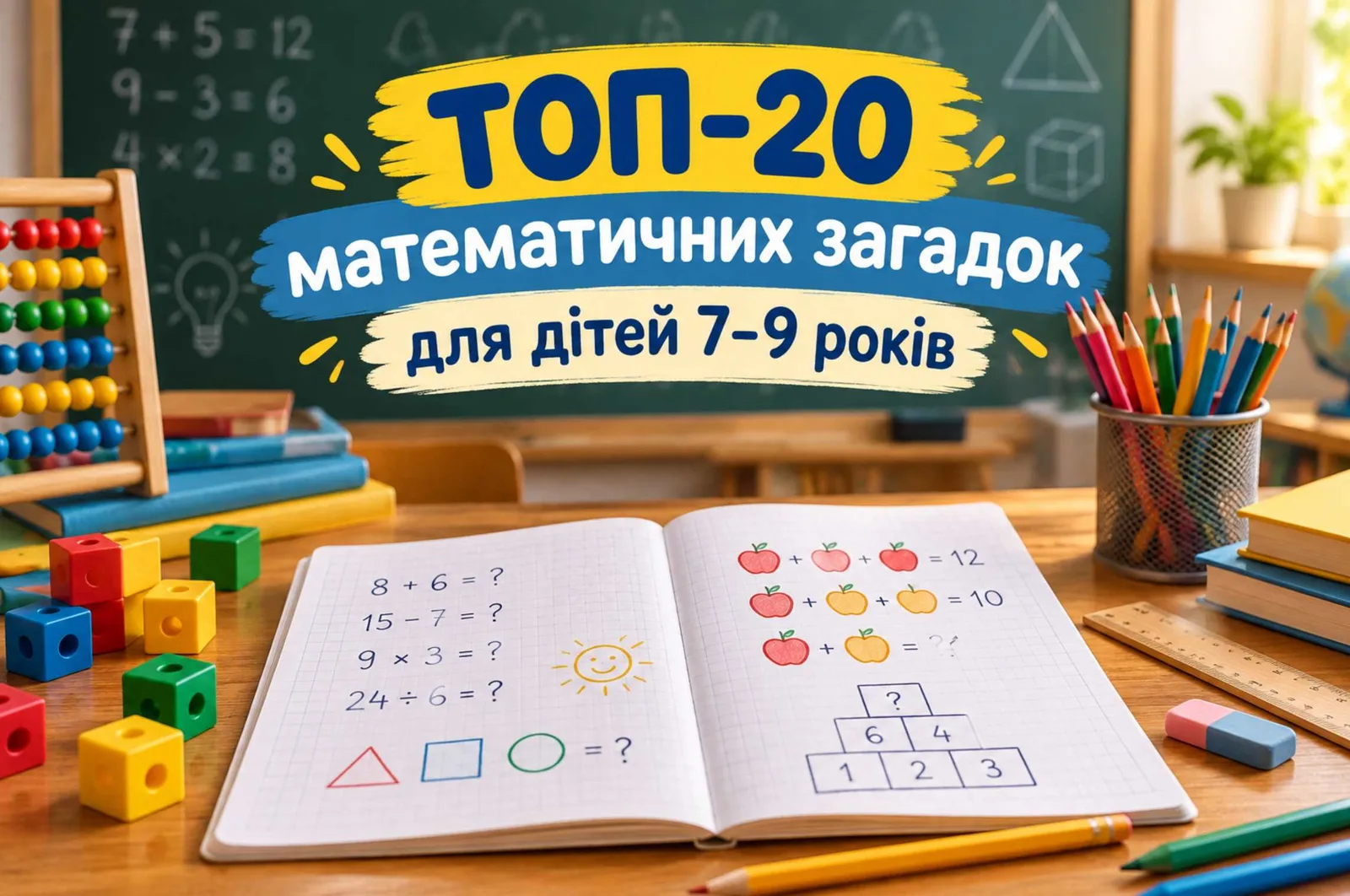 ТОП-20 математичних загадок для дітей 7–9 років із відповідями