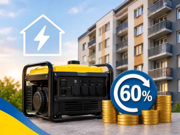 У Тернополі для багатоквартирних будинків компенсують 60% вартості резервних джерел електроживлення