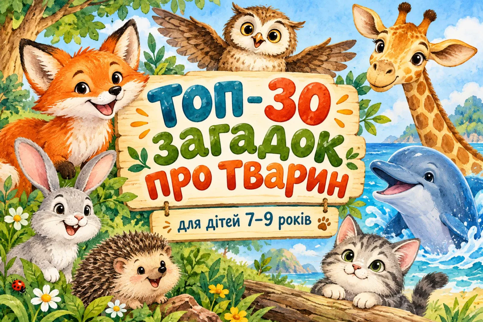 ТОП-30 загадок про тварин для дітей 7–9 років: цікаві завдання з відповідями