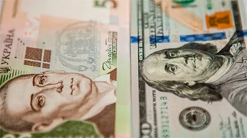 НБУ зміцнив довідковий курс гривні до 45,04 грн/$1