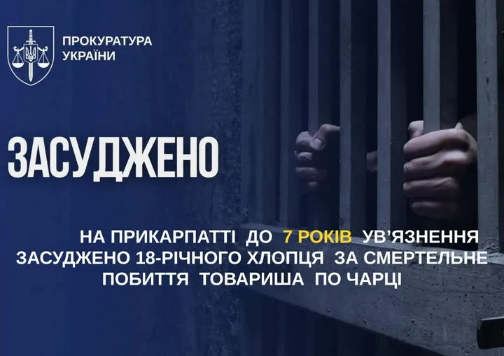 «Забагато собі наливав»: на Прикарпатті до 7 років ув’язнення засуджено 18-річного хлопця за смертельне побиття товариша по чарці