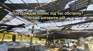 Постраждав бізнес під час обстрілу: чіткий алгоритм дій для підприємців та компаній Кіровоградської області