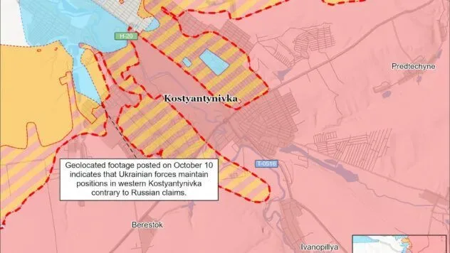 Карта бойових дій в Україні на 12 жовтня 2026 Карта бойових дій в Україні на 12 жовтня 2026
