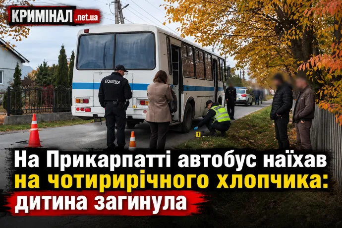 На Прикарпатті автобус наїхав на чотирирічного хлопчика: дитина загинула