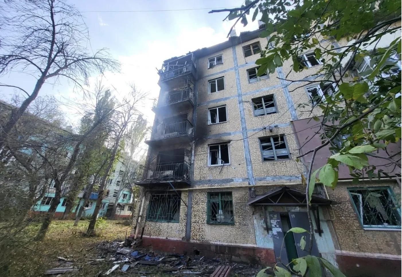 Наслідки однієї з російських атак на Краматорськ, 20 жовтня 2026 року. Фото: Донецька ОВА