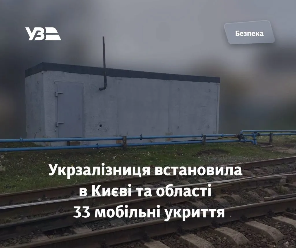 Укрзалізниця встановила в Києві та області 33 мобільні укриття Укрзалізниця встановила в Києві та області 33 мобільні укриття.