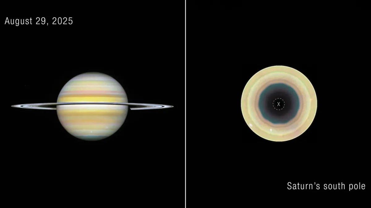 На Сатурні народжується загадкова структура: Hubble помітив гігантський десятикутник біля полюса