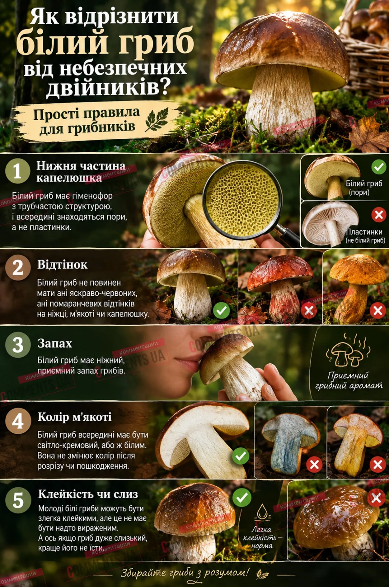 Эта ошибка будет стоить жизни: как распознать настоящий белый гриб