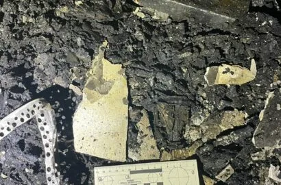 Пошкоджене внаслідок підпалу відділення банку в Миколаєві