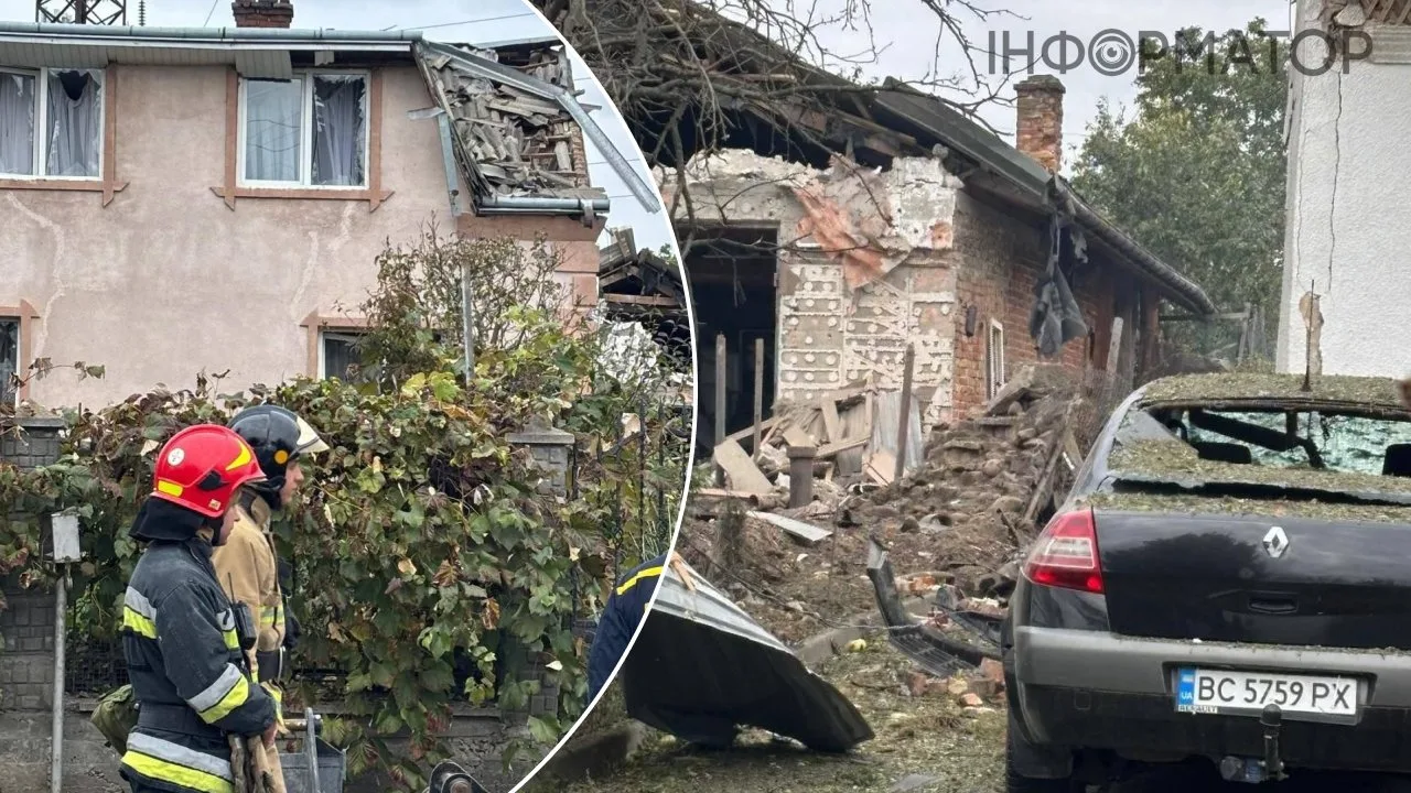 Во Львовской области подбитый вражеский беспилотник упал на жилые дома