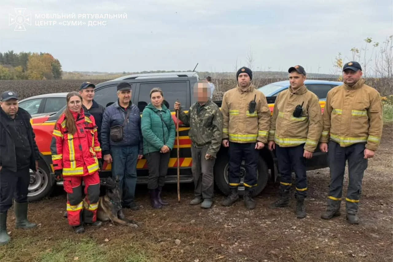 На Недригайлівщині рятувальники з собаками розшукали заблукалого грибника