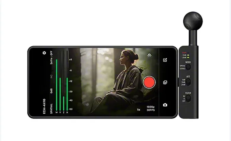Sony випустила компактний мікрофон ECM-AX10 з чотирма мікрофонами для смартфонів