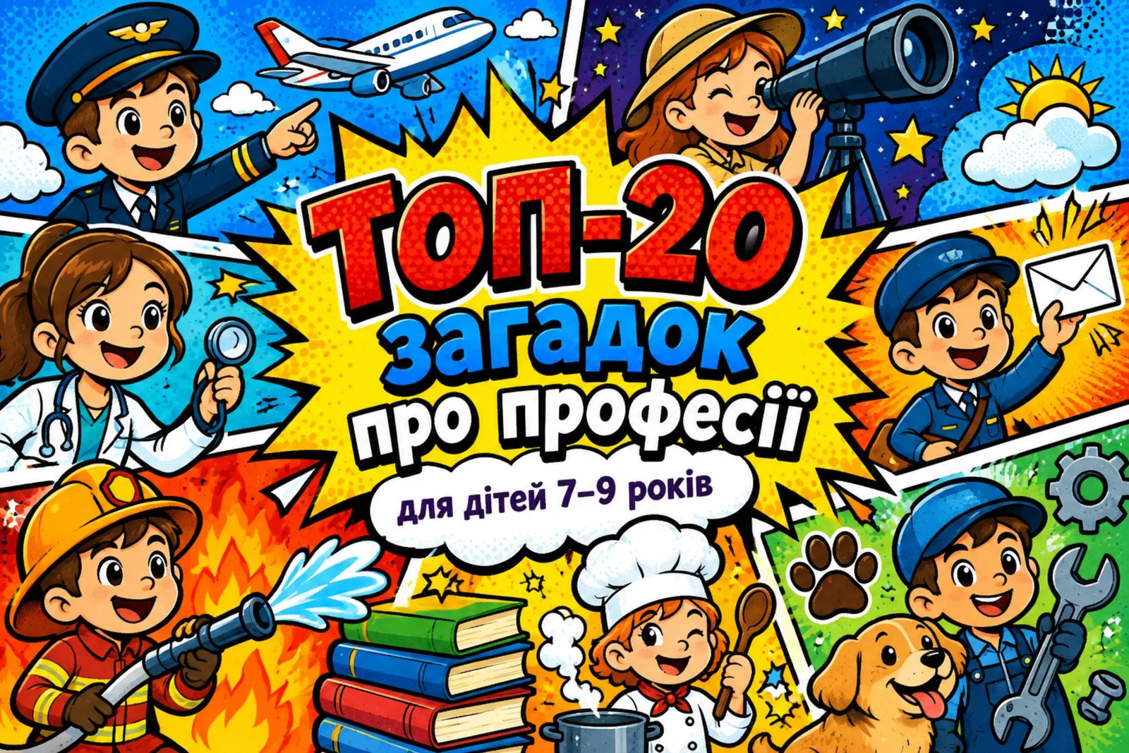 ТОП-20 загадок про професії для дітей 7–9 років: цікаві завдання з відповідями
