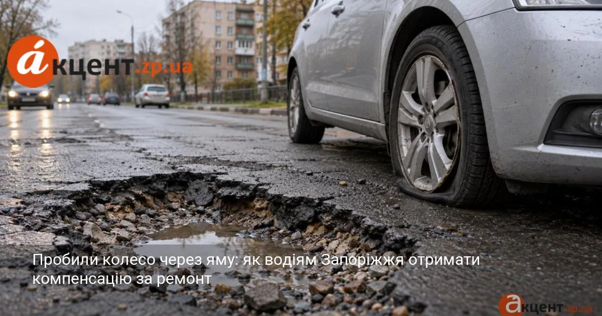 Пробили колесо через яму: як водіям Запоріжжя отримати компенсацію за ремонт