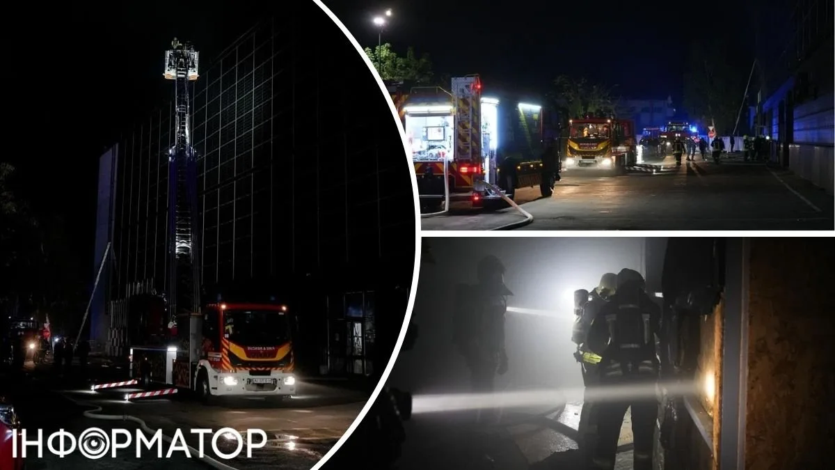 В Луцке осколки дрона упали на развлекательный центр - возник пожар