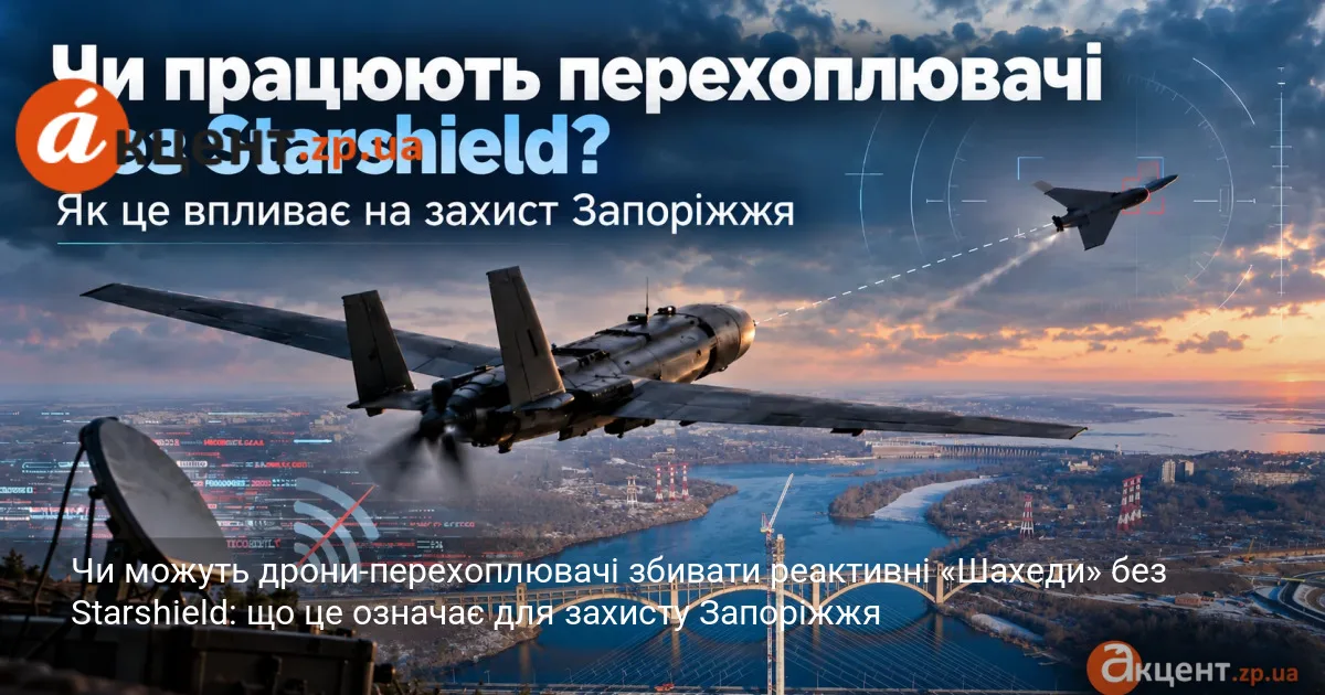 Чи можуть дрони-перехоплювачі збивати реактивні «Шахеди» без Starshield: що це означає для захисту Запоріжжя